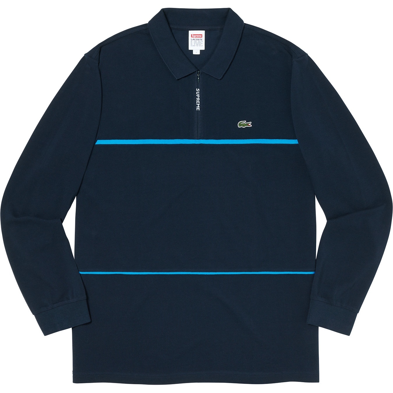 Supreme®/LACOSTE Pique Zip L/S Polo view 4